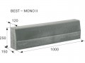 BEST obrubník MONO II 250x1000x150/120mm přírodní
