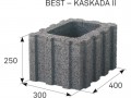 BEST KASKADA II 250x400x300mm přírodní